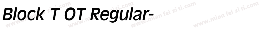 Block T OT Regular字体转换